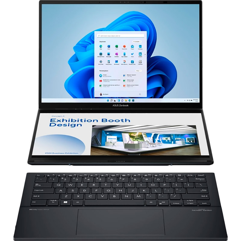 Ноутбук ASUS Zenbook Duo (2024) UX8406MA-QL048W Inkwell Gray (90NB12U1-M001S0) Диагональ дисплея 14