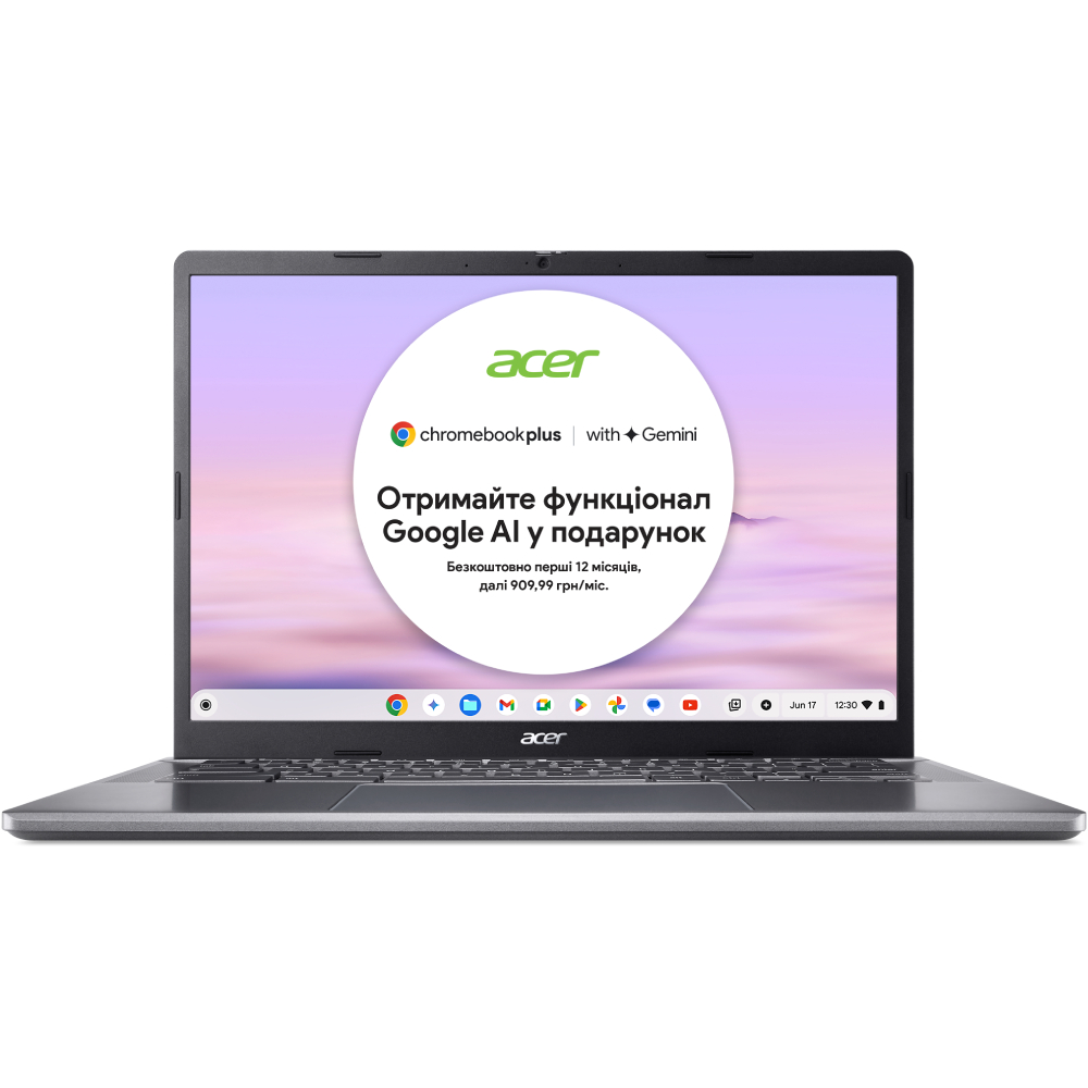 Ноутбук ACER Chromebook Plus 514 с Google AI CB514-3H Steel Gray (NX.KP4EU.001)