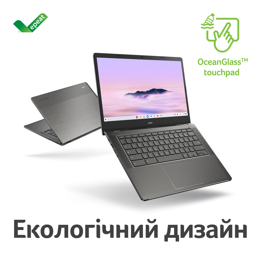 Замовити Ноутбук ACER Chromebook Plus з Google AI CB514-4H Steel Gray (NX.KUZEU.001)