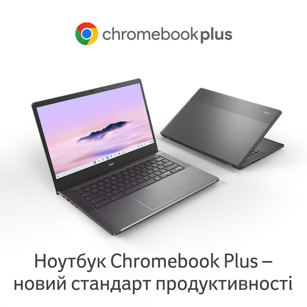 Покупка Ноутбук ACER Chromebook Plus з Google AI CB514-4H Steel Gray (NX.KUZEU.001)