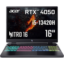 з SSD 512 ГБ Ноутбук ACER Nitro 16 AN16-51-59UE Obsidian Black (NH.QJMEU.00S)