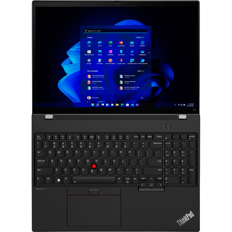 Фото 14 Ноутбук Lenovo ThinkPad T16 Gen 2 Thunder Black (21K7004ARA)