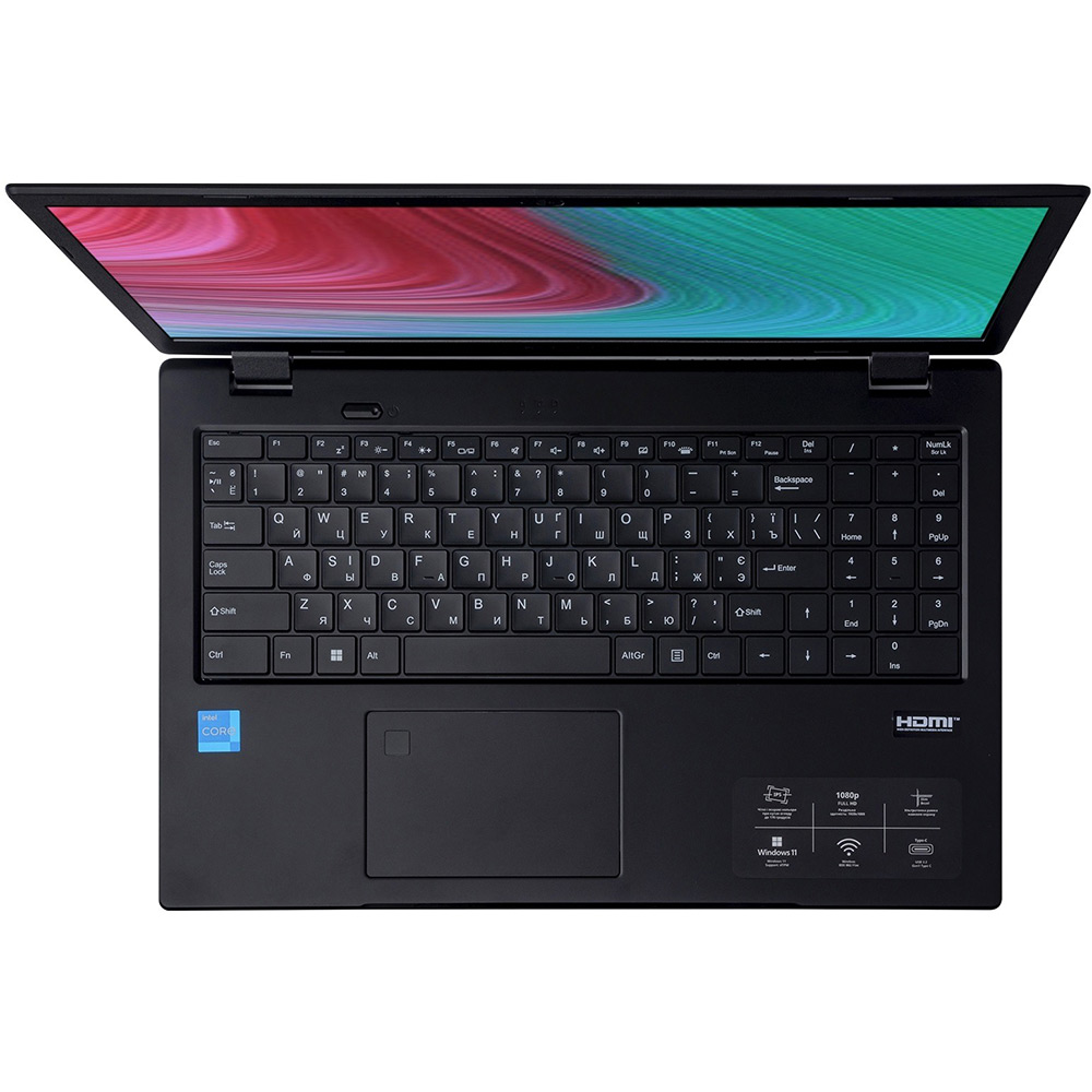 Ноутбук PROLOGIX M15-722 Black (PLN15.I312.8.S1.W11.098) Диагональ дисплея 15.6