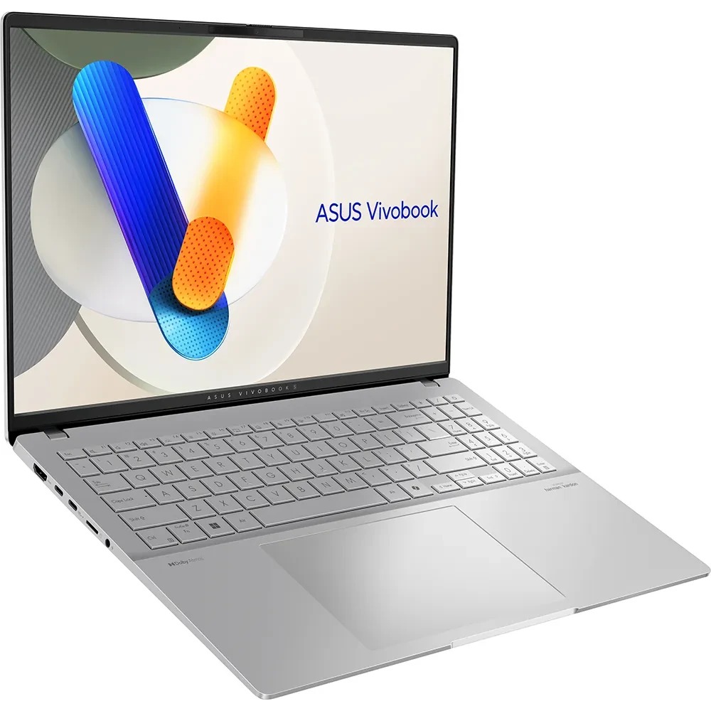 Зовнішній вигляд Ноутбук ASUS Vivobook S 16 OLED M5606WA-MX023X Cool Silver (90NB14B3-M00140)