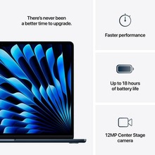 Ноутбук APPLE MacBook Air 15' M4 16/512GB Midnight (MW1M3UA/A)