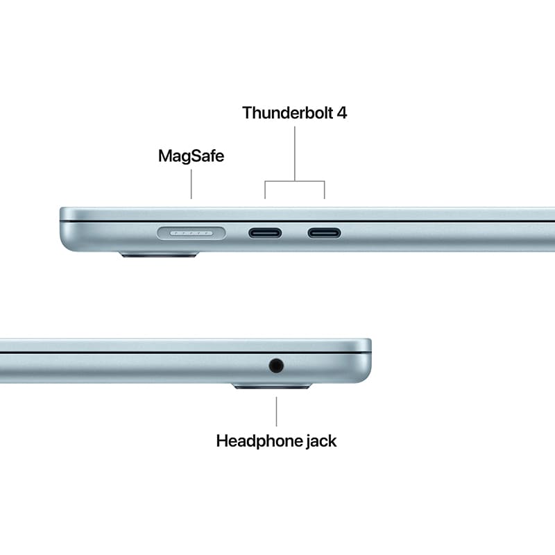 Зовнішній вигляд Ноутбук APPLE MacBook Air 15' M4 16/512GB Sky Blue (MC7C4UA/A)