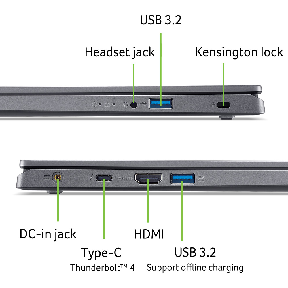 Зображення Ноутбук ACER Aspire 15 A15-61M Steel Gray (NX.JDHEU.005)