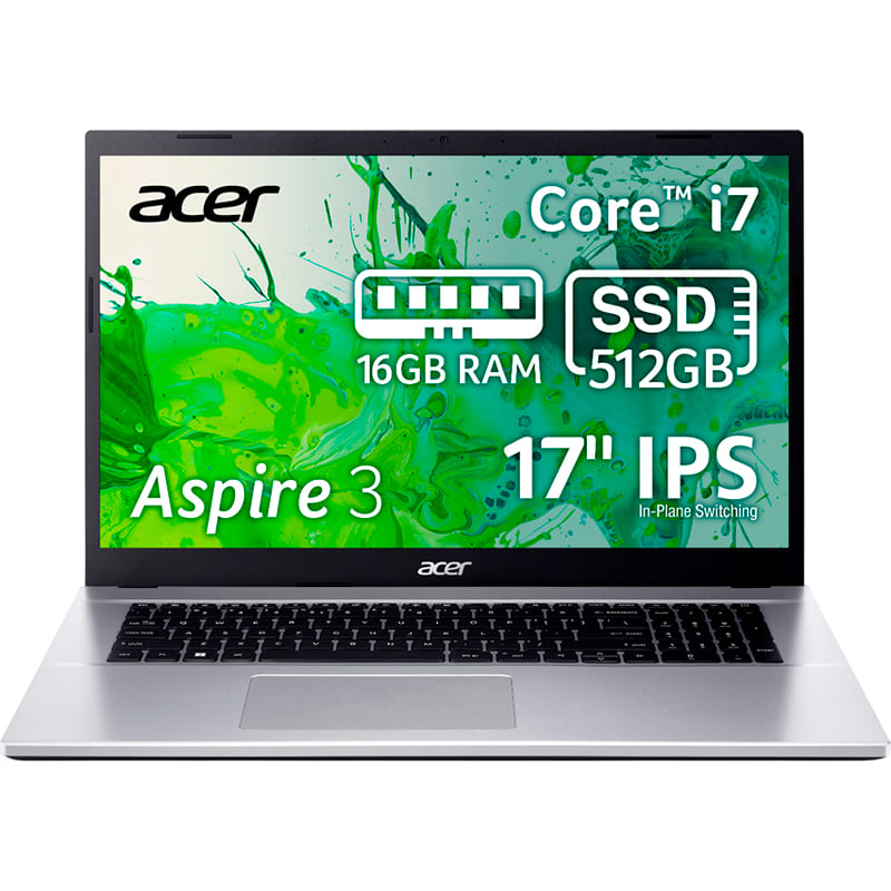 Ноутбук ACER Aspire 3 A317-54-79XA Pure Silver (NX.K9YEU.00H) Диагональ дисплея 17.3