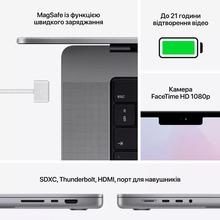 Ноутбук BREEZY APPLE MacBook Pro M1 Pro 2021 Space Gray (2QZ14V0008D) Refurbished