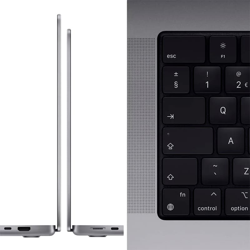 Ноутбук BREEZY APPLE MacBook Pro M1 Pro 2021 Space Gray (2QZ14V0008D) Refurbished Тип матриці IPS (Retina)