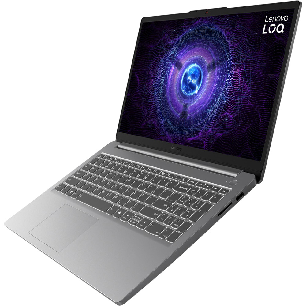 Зовнішній вигляд Ноутбук LENOVO LOQ 15IAX9E Luna Grey (83LK00CCRA)