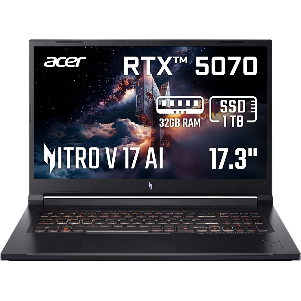 Ноутбук ACER Nitro V 17 AI ANV17-41-R0X6 Obsidian Black (NH.QZKEU.004)