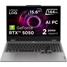 Ноутбук LENOVO LOQ 15AHP10 Luna Grey (83JG00A1RA)