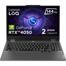 10 ядер Ноутбук LENOVO LOQ 15IRX9 Luna Grey (83DV01C6RA)