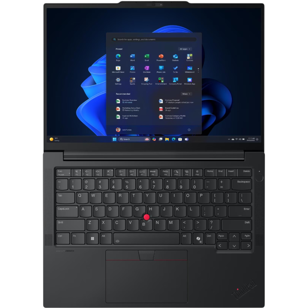Зовнішній вигляд Ноутбук Lenovo ThinkPad E14 Gen 7 Black (21T1S0P700)
