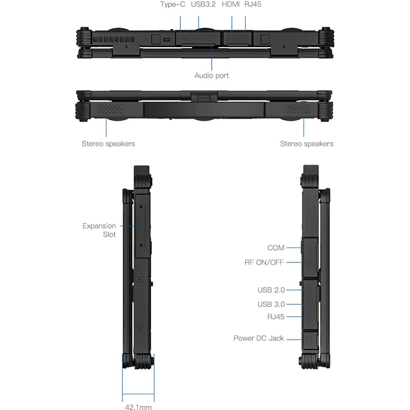 В Фокстрот Ноутбук VINGA Scout X14A Black (X14A-123516512BWP)