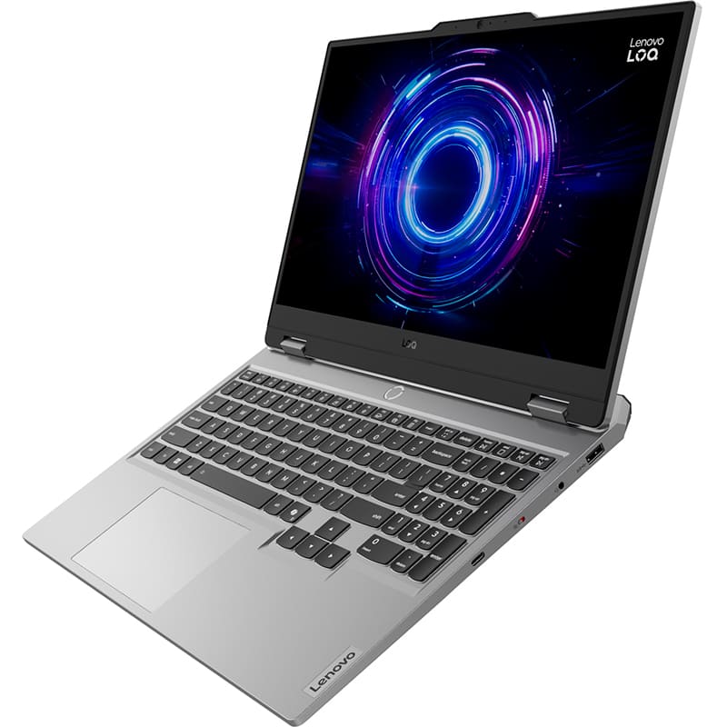Зовнішній вигляд Ноутбук LENOVO LOQ 15IRX10 Luna Grey (83JE006TRA)