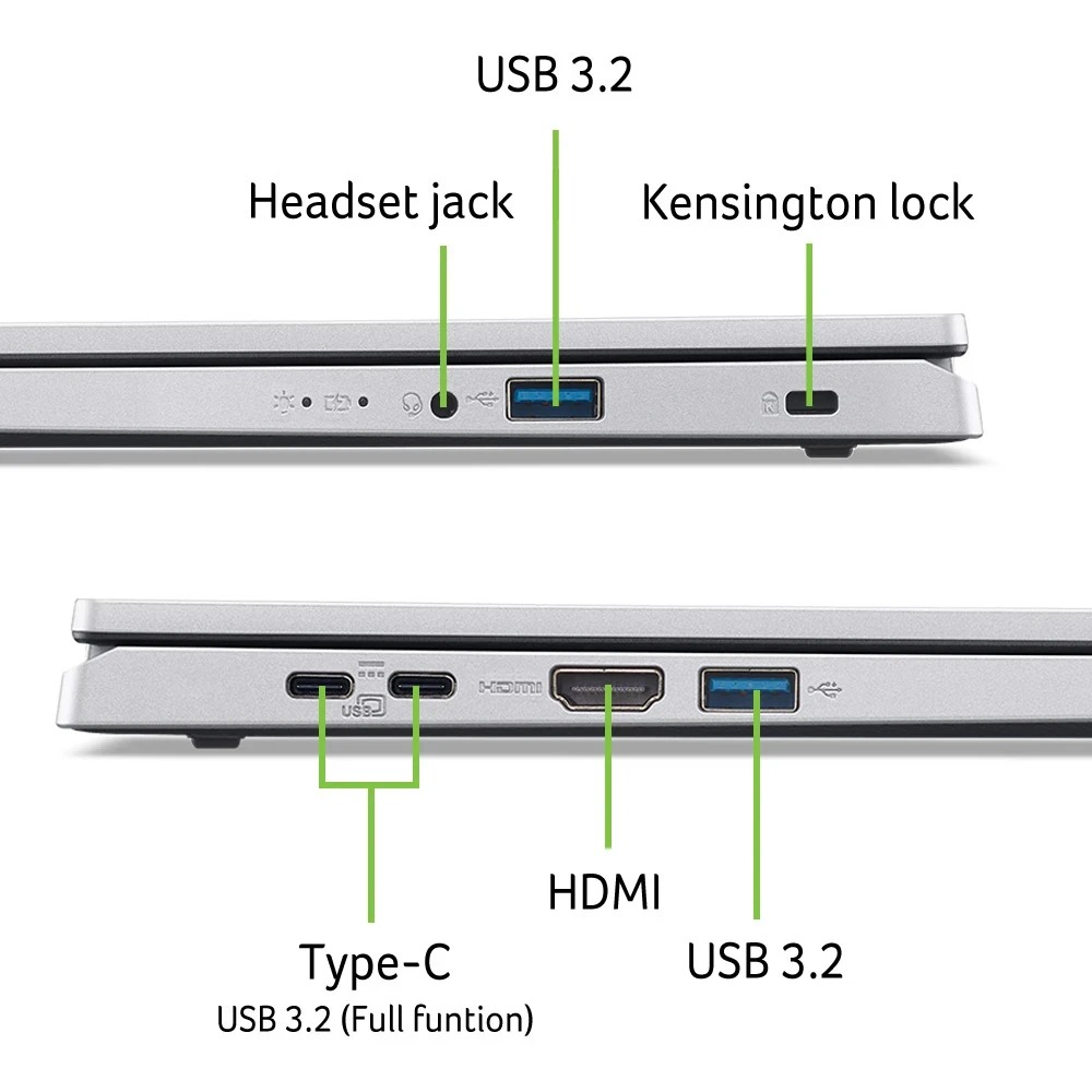 Зображення Ноутбук ACER Aspire Go 15 AG15-72P-503U Silver (NX.JSVEU.005)