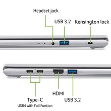 Ноутбук ACER Aspire Go 15 AG15-72P-56D7 Silver (NX.JSVEU.007)