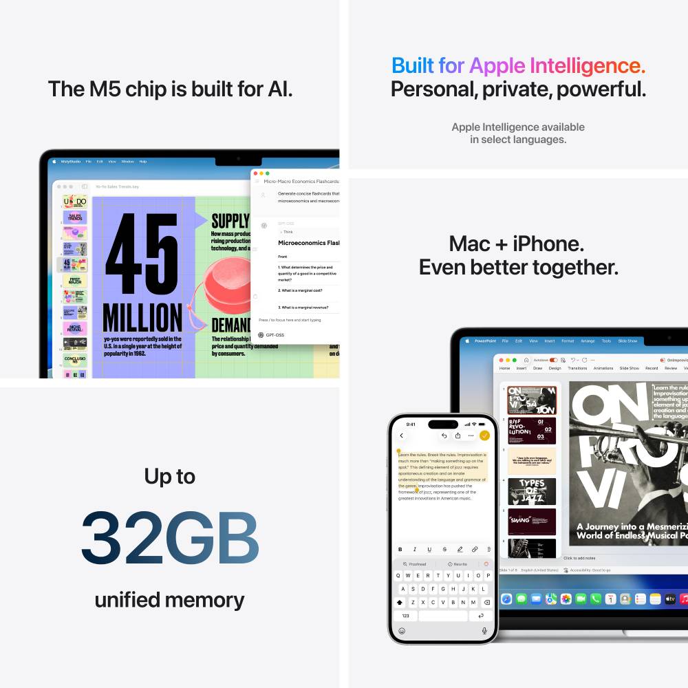 Заказать Ноутбук APPLE MacBook Air 15' M5 24GB/1TB Sky Blue (MDVU4UA/A)