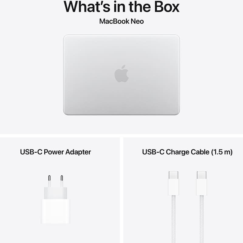 Изображение Ноутбук APPLE MacBook Neo 13' A18 Pro 8/256GB Silver