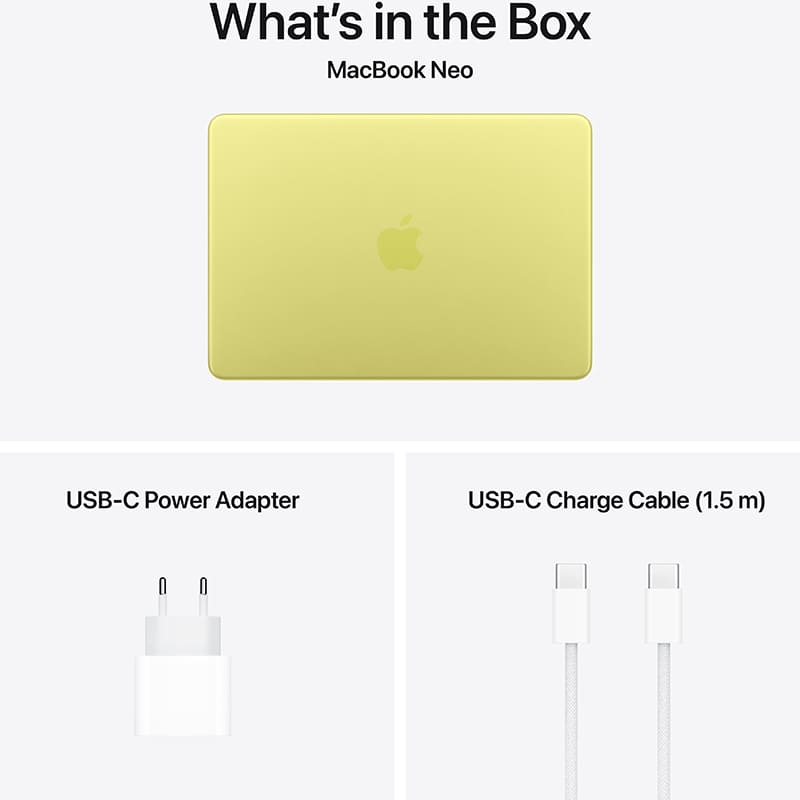 Изображение Ноутбук APPLE MacBook Neo 13' A18 Pro 8/256GB Citrus