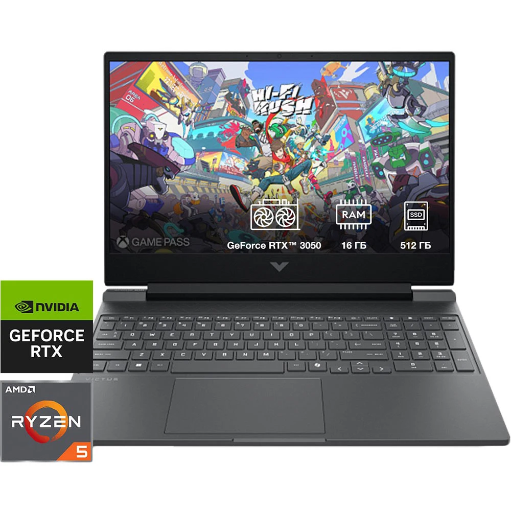 Ноутбук HP Victus 15-fb3082ua Mica Silver (D41WGEA)