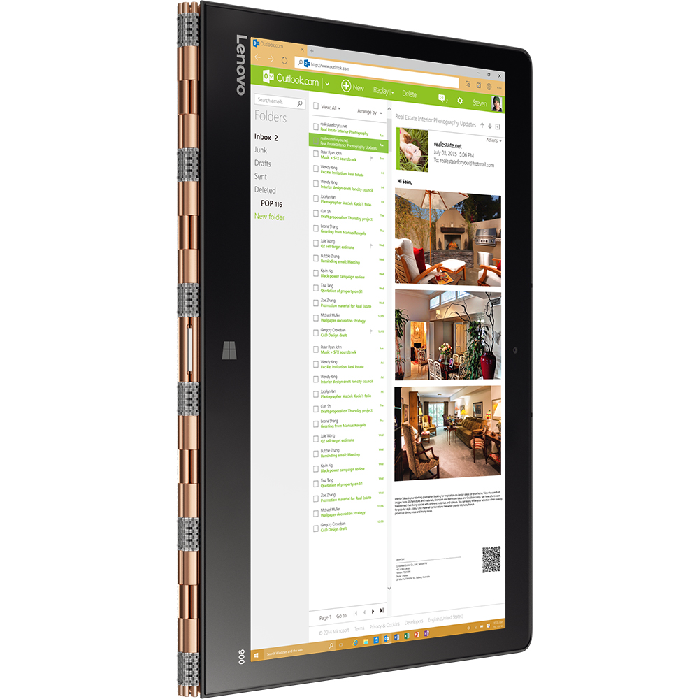 Ноутбук LENOVO YOGA900-13 gold (80UE007RUA) Частота оновлення екрана 60 Гц