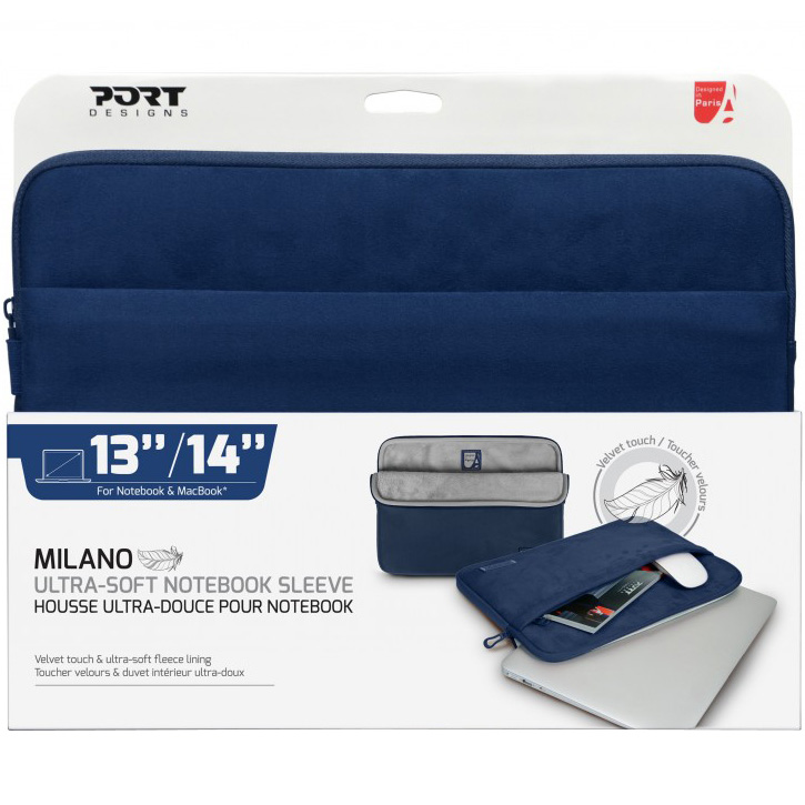 Чехол PORT DESIGNS MILANO Sleeve 13-14" Blue (140707) Материал полиэстер