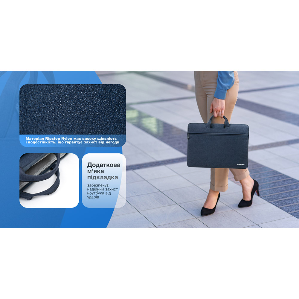 Для ноутбука ColorWay Casual 15.6'' Navy (CW-LBC156-NV) Колір блакитний