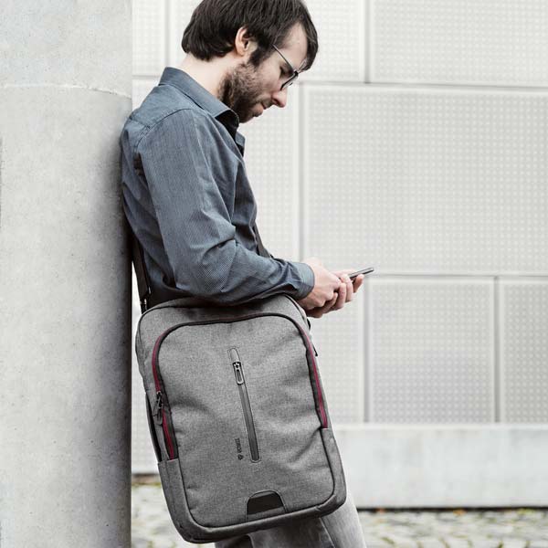 В Украине Сумка-рюкзак YENKEE Tarmac 3 в 1 Convertible YBB 1522GY 12L 15.6" Grey (45012156)