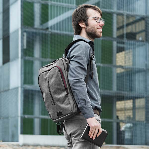 В Фокстрот Сумка-рюкзак YENKEE Tarmac 3 в 1 Convertible YBB 1522GY 12L 15.6" Grey (45012156)