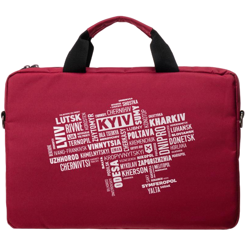 Сумка для ноутбука VINGA 14" Cities of Ukraine burgundy (NB1402UWBY) Сумка для ноутбука VINGA 14" Cities of Ukraine burgundy (NB1402UWBY)