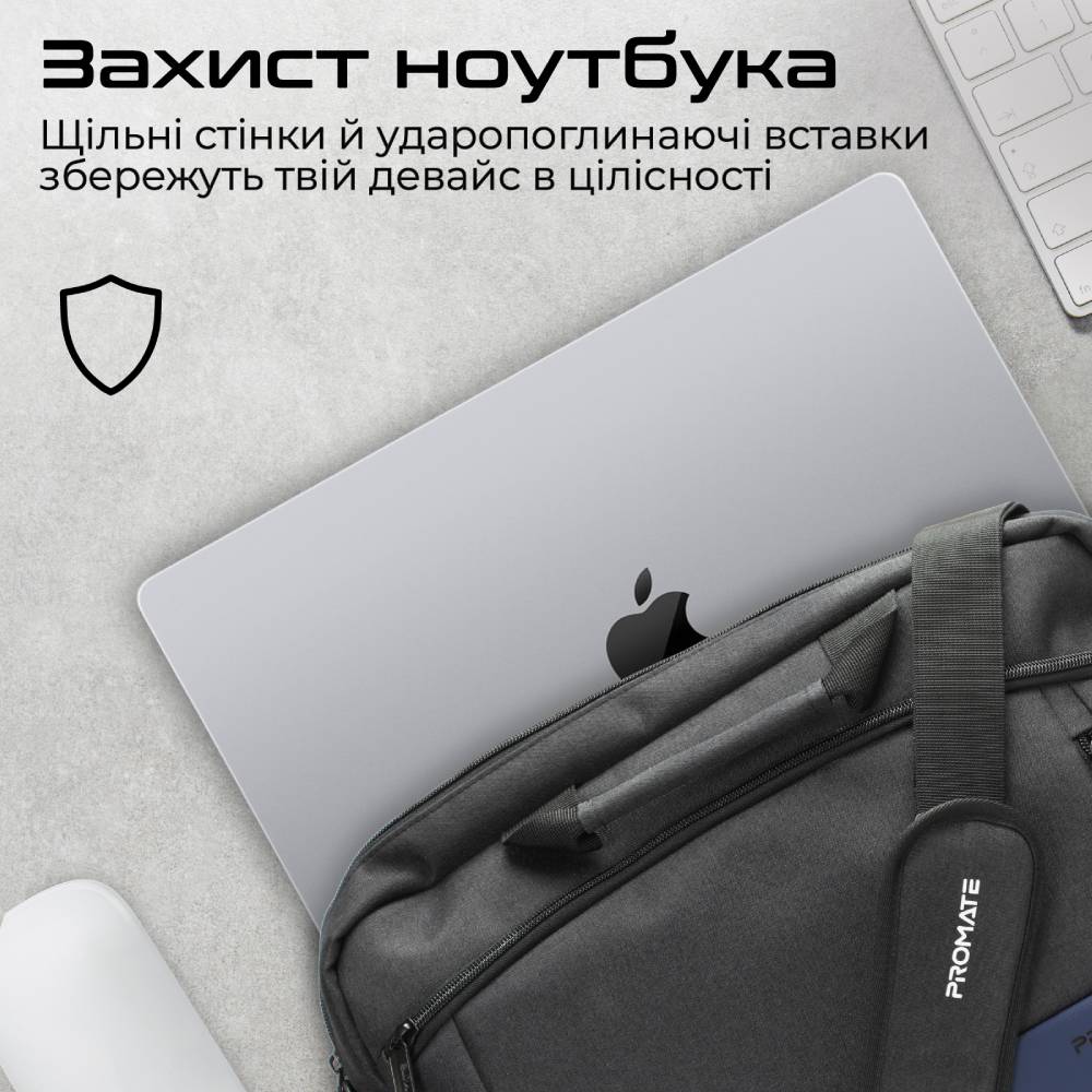 Сумка для ноутбука PROMATE satchel-mb.blue Материал полиэстер