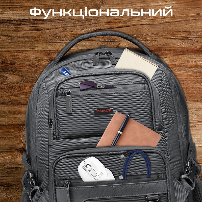 Зовнішній вигляд Рюкзак PROMATE ElitePack-Lite 15.6" Black (elitepack-lite)