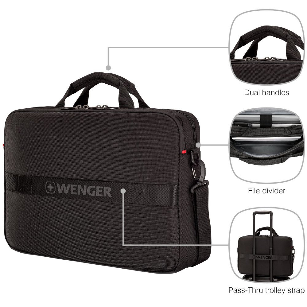 Изображение Сумка для ноутбука WENGER XE Brief 16" черная (653300)