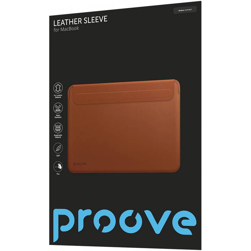 Внешний вид Чехол для ноутбука PROOVE Leather Sleeve MacBook 15.4"/16.2" Brown (55837brown)