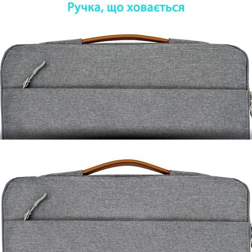 Сумка для ноутбука GRAND-X SLX-15G Grey Діагональ екрану 15.3