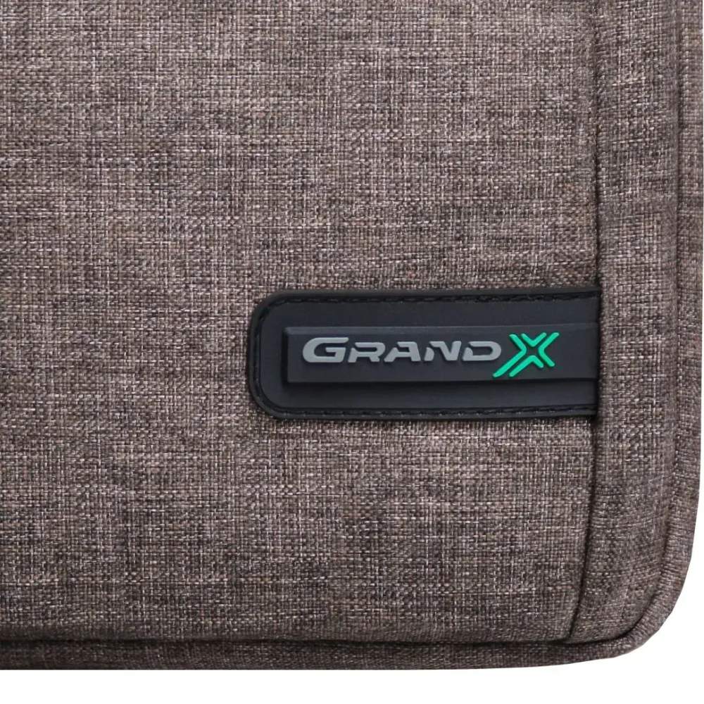 Для ноутбука GRAND-X SB-138В Brown Матеріал зовнішня сторона матеріалу за кольором та структурою нагадує денімову тканину, а внутрішня - водовідштовхувальна; ручки виготовлені зі штучної шкіри