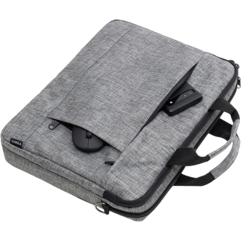 Внешний вид Сумка для ноутбука VINGA 15-16" NB1600 Melange Gray (NB1600GY)
