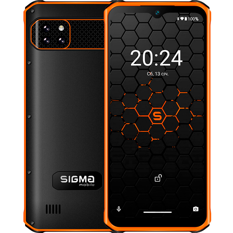 Смартфон SIGMA X-treme PQ56 6/128 Gb Dual Sim Black Orange (4827798338025)