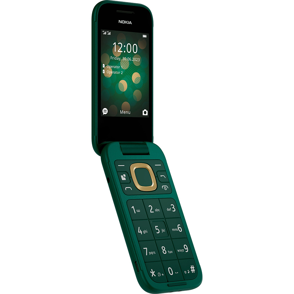 Мобільний телефон NOKIA 2660 Flip TA-1469 Dual Sim Lush Green Діагональ дисплея 2.8