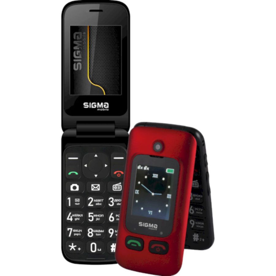 Мобильный телефон SIGMA Comfort 50 Shell Duo Type-C Dual Sim Red/black (4827798212516) Диагональ дисплея 2.9