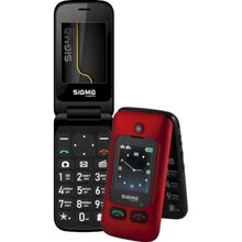 Мобильный телефон SIGMA Comfort 50 Shell Duo Type-C Dual Sim Red/black (4827798212516)