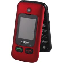 Мобильный телефон SIGMA Comfort 50 Shell Duo Type-C Dual Sim Red/black (4827798212516)