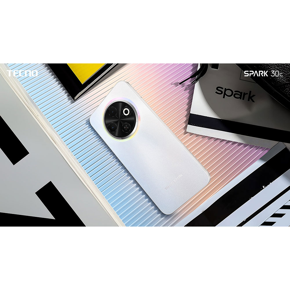 В інтернет магазині Смартфон TECNO Spark 30C (KL5n) 4/128GB Orbit White (4894947051777)