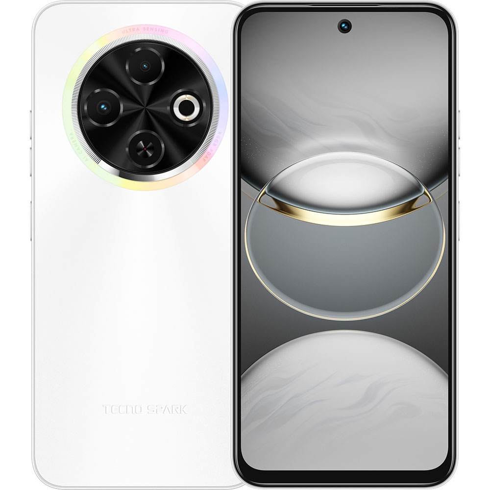 Смартфон TECNO Spark 30C (KL5n) 6/128GB Orbit White (4894947051784)