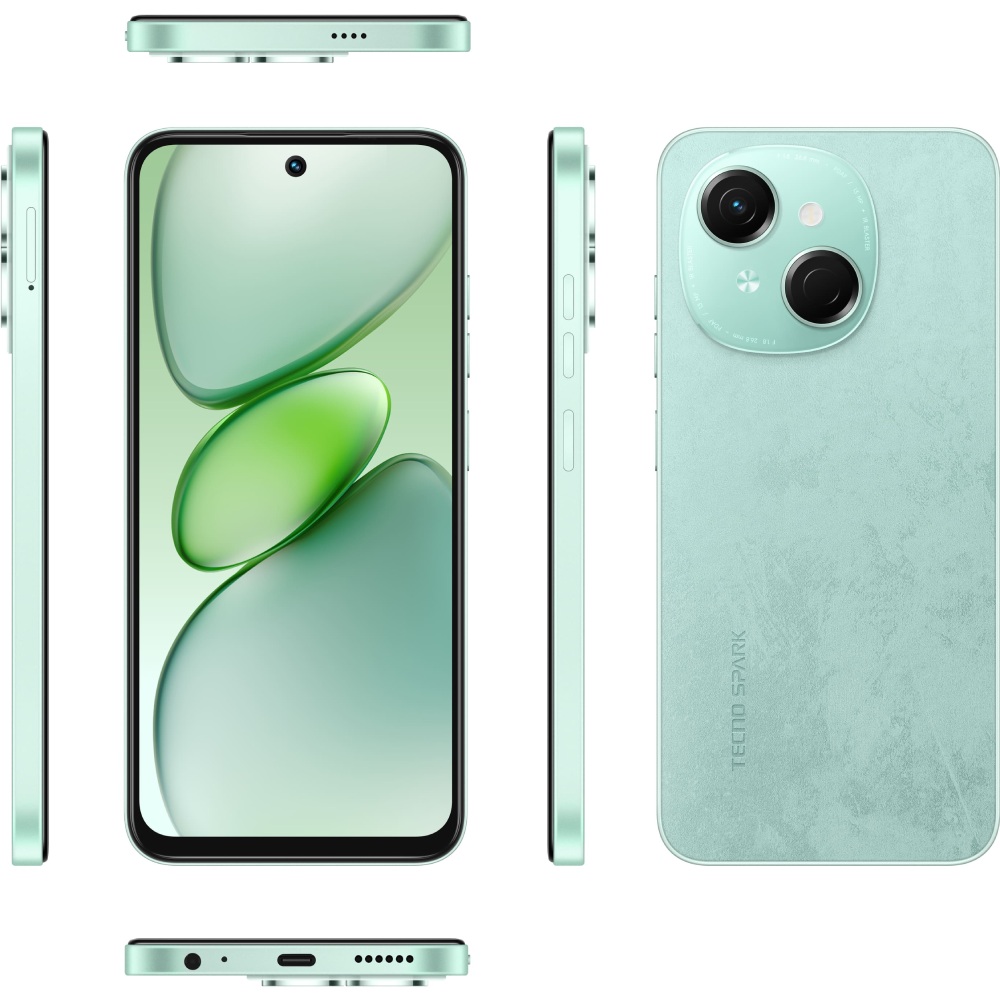 Зовнішній вигляд Смартфон TECNO Spark Go 1 (KL4) 4/64GB Magic Skeen Green (4894947050084)