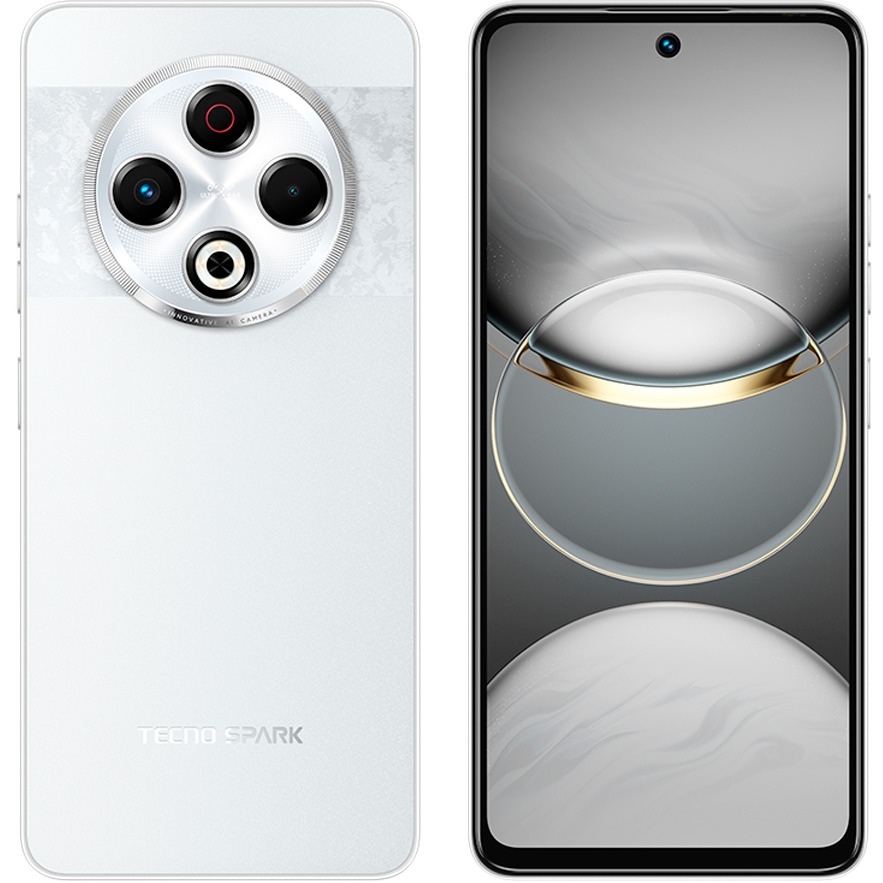 Внешний вид Смартфон TECNO Spark 30 (KL6) 8/128GB Astral Ice (4894947047909)