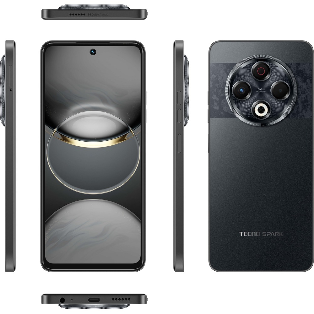 Фото Смартфон TECNO Spark 30 (KL6) 8/128GB Stellar Shadow (4894947047862)